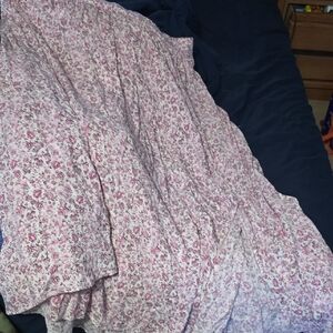 Torrid Pink Floral Maxi Skirt And Matching Crop Top Both Size 3